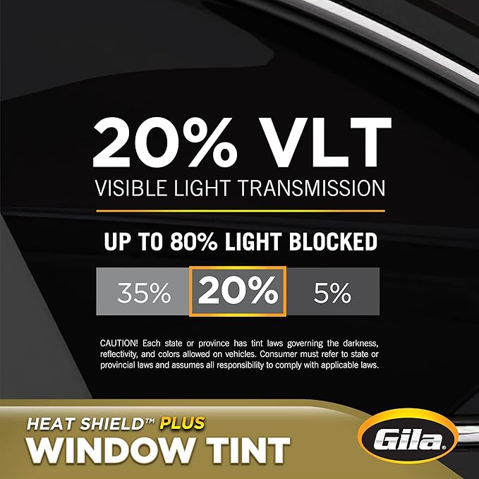 Gila 50165998 Heat Shield Plus Black Window Tint, 1 roll
