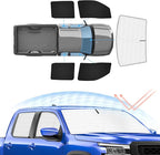 Sunsdrew Car Sun Shade for Nissan Frontier 2022-2025 Full Privacy Side Rear Window Shade Cover Kit Foldable Sun Visor Protector Blocks UV&Heat Frontier Interior Accessories(5PCS)
