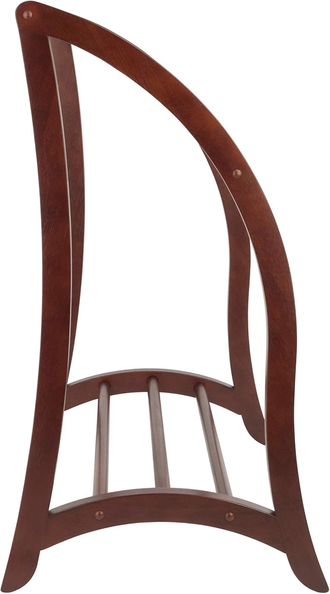 Winsome Wood Quilt Rack With 3 Rungs, Antique Walnut (94036)