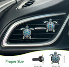 Sea Turtles Car Decor,Cute Beach Themed Air Freshener Vent Clips,2pcs Glamorous Blue Turtle Coastal Car Accessories Interior 