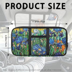 Irises Car Sun Visor Organizer Storage Card Holder Car Storage Bag, Zipper Auto Sunshade Organizer Bag Auto Interior Accessories Truck SUV Storage Pouch Holder