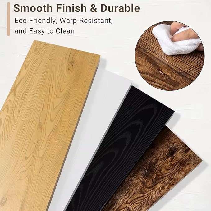 Vivelove 10 Inch Deep Floating Shelves 36 inch Long, 36 x 10 Wide Wall Shelves with Invisible Brackets, for Bedroom Bathroom 