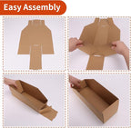 ZBEIVAN Corrugated Cardboard Storage Bins,12x6x4.5inch, 35 Packs, Brown