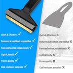 Car Ice Scraper Long Handle Ice Scraper Brass Blade 14,5 inch Ice Scraper for Car Snow Scraper Ice Scrapers for Car Windshield Original Murska from Europe (L&P A055 Black Gray)