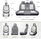 Coverado Seat Covers, Car Seat Covers Front Seats, Car Seat Cover, Car Seat Protector Waterproof, Seat Cushion Nappa Leather 