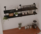 Industrial Pipe Shelf Shelving Bookcase, Wall Mounted Rustic Bookshelf, Floating Bookshelves for Wall,Retro Wood Metal Pipe I