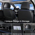 Huidasource Car Seat Covers Front Seats, Leather Front Seat Covers, Truck Seat Covers Universal Fit Front Seat, Airbag Compat