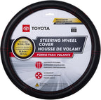 Plasticolor 006498R01 Toyota Deluxe Style Red Hi-Contrast Stitched Steering Wheel Cover
