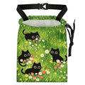 Cute Black Cat Car Trash Bag - Waterproof Car Trash Bag Hanging Leakproof Car Garbage Bag - Washable Reusable Trash Bag for Car Interior Hanging Organizer Storage Vehicle Travelling Camping
