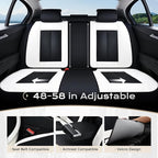 Coverado Seat Covers, Car Seat Covers Full Set, Leather Seat Covers for Cars, Car Seat Protector, Black Car Seat Covers Front