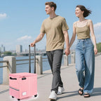 Fireproof File Box with Wheels, Collapsible Rolling Fireproof Document Bag with Lock, Fireproof Box with Handle & Casters, Mo