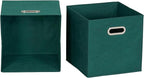 Household Essentials Foldable Fabric Storage Cubes 6-Pack – 11x11x11 Stackable Non-Woven Bins with Chipboard Sides & Grommet 