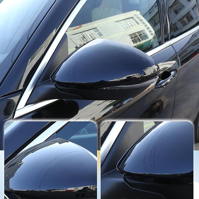 LLKUANG Car Rearview Mirror Cap Decoration Cover Compatible with Alfa Romeo Stelvio 2017-2024 Exterior Rearview Mirror Cover Cap(glossy black)