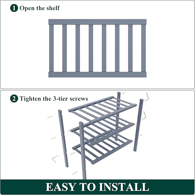 Smiry Bamboo Shoe Rack for Closet, 3 Tier Small Wooden Stackable Shoe Organizer, Free Standing Shoes Storage Shelf for Entryw