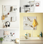 Keepo Pegboard Accessories, Peg Board Accessory Kit for Wall Organizer, Container, Racks, and Pegboard Hooks, Peg Board Shelv