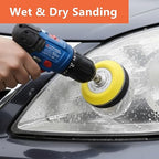 148PCS 3 Inch Sanding Disc Drill Polishing Kit for Headlight Restoration, 60-10000 Grit Wet Dry Silicon Carbide Hook & Loop Sandpaper with Buffing Sponge Pads for Car Wood Metal