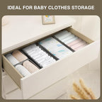 DIMJ Drawer Organizer Clothes, Dresser Organizer For Nursery, Bedroom, Closet, Baby Clothes Organizer and Storage, Foldable F