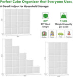 C&AHOME Cube Storage Organizer, 16-Cube Shelves Units, Plastic Storage Cubes, DIY Closet Organizer, Modular Closet Storage Sh