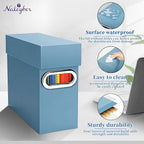 File Organizer Box with Lid & Handle, Heavy Duty Hanging File Folder Storage Boxes for Letter Size, Portable Filing Organizer