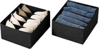 Jeans Drawer Organizers for Clothing, 5 Compartment Wardrobe Storage Box, Washable Clothes Organizer for Folded Clothes, Jean