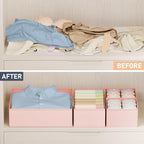 DIMJ Drawer Organizer Clothes Storage - 24 Pack Baby Dresser Organizer for Nursery, Small Fabric Closet Drawer Organizer Bins