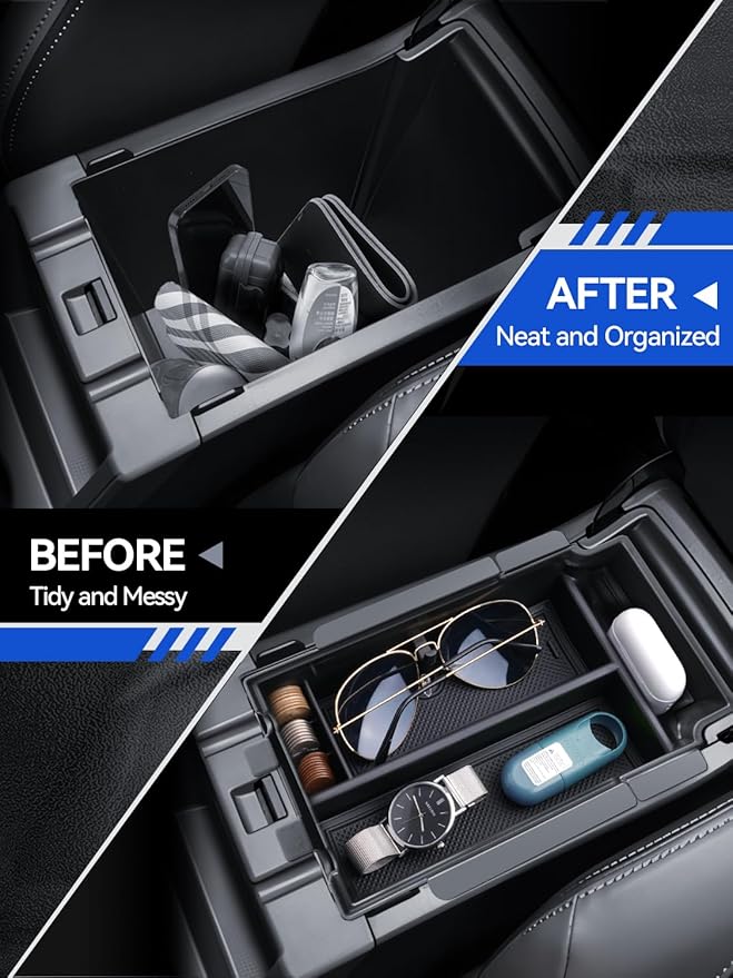 for 2026 Crosstrek Center Console Organizer Double-Layer 2024 2025 2026 Subaru Crosstrek Hybrid (Base/Premium/Sport/Limited/Wildernes) & 2024-2026 Impreza Armrest Box Organizer Tray