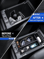 for 2026 Crosstrek Center Console Organizer Double-Layer 2024 2025 2026 Subaru Crosstrek Hybrid (Base/Premium/Sport/Limited/Wildernes) & 2024-2026 Impreza Armrest Box Organizer Tray