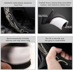 Car Leather Steering Wheel Cover - Panapi Material, Universal 14.5-15 Inch Leather Anti-Slip Breathable Auto Steering Wheel C