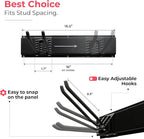 TIDYME Garage Tool Organizer Wall Mount - 64 inches - Sturdy Storage Rack with Adjustable Hooks, Anti-Rust - Easy Installatio