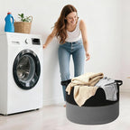 90L Large Blanket Basket, 21.7"x 21.7"x 13.8" Rope Woven Storage Basket with Handles, Laundry Hamper for Toys,Clothes,Pillows