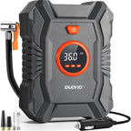 Cordless Tire Inflator Portable Air Compressor 100PSI with Auto Shut-Off, Built-In Cord & Hose Storage, 3-Meter Copper Power Cord, LED Light for Car Motorcycle Bike Ball