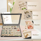 Stratalife Earring Organizer Jewelry Holder Organizer Drawer Earring Storage Jewelry Tray with Clear Lid Ring Box for Women G