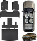 Floor Mats for 2021-2024 2025 Chevrolet Suburban 7 Seats (2nd Row Bucket Seats)（not fit 8 Seats）/ GMC Yukon XL(Only XL) & Trunk mat TPE Floor Liners & Cargo Liner for Chevy