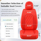 Coverado Leather Seat Covers, Car Seat Cover Front Seats, Waterproof Seat Covers, Luxury Faux Leather Car Seat Protectors, Re
