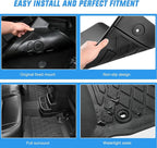 Nilight Floor Mats for Toyota Corolla Cross Hybrid 2022 2023 2024 2025 2026 (AWD Only) All Weather Custom Fit Heavy Duty Floor Liners