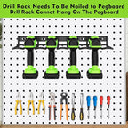 ENONCI 2 Pack Power Tool Organzier Wall Mount, Thicked Heavy Duty Drill Holder, Drill Storage Rack Organizer for Dewalt Milwa