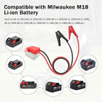 Jumper Cable Clamps for Milwaukee M18 18V Battery Jump Starter, 2.0FT 8AWG Car Battery Jumper Cable with Adapter, Automotive Battery Booster Cable for Tools used to Jump Start a Car