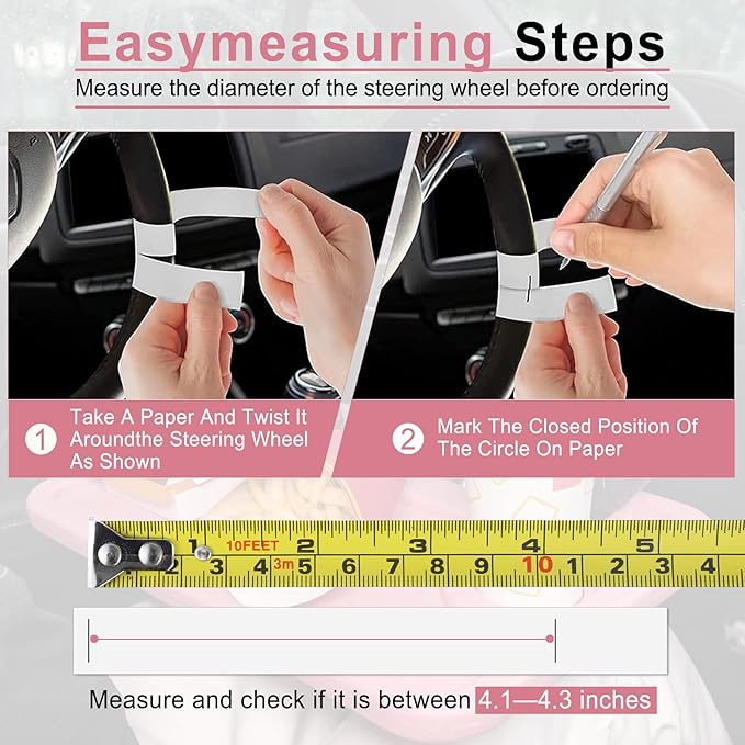 JUSTTOP Car Steering Wheel Desk, Travel Car Accessories, Car Stand Trays for Eating, Multipurpose Car Steering Wheel Desk Tray Table(Pink)