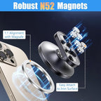 Magnetic Phone Holder for Gym:【Strong Magnets】 Gym Golf Accessories Essentials for Men/Women, Dual Magnetic Phone Mount with Alloy Base Stand for Magsafe iPhone 12-17 Series ＆ Android