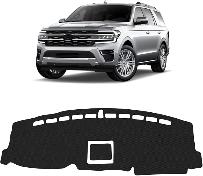 FIILINES Dash Cover Fit for Ford Expedition 2018-2021 (Only fits 4.3-inch Touch Screen Dashboard. Not fits 12-inch/15.5-inch 