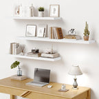 Vivelove 10 in Deep Floating Shelves for Wall, 47.2" x 10.2" x 1.5" Shelves for Room Wall Mounted, 1.5 Inch Thick Shelf for B