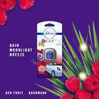 Febreze Car Odor-Eliminating Air Freshener Vent Clip with Gain Scent, Moonlight Breeze, 2 count