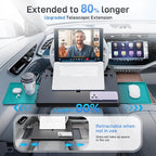 2 in 1 Car Steering Wheel Tray, Car Table Tray with Phone Holder, Steering Wheel Desk Food Table for Car Laptop Mount Steering Wheel for Large SUVs, Trucks & Vans