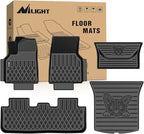 Nilight TPE Floor Mats & Cargo Mats Set for Tesla Model Y Juniper 2025 2026 All Weather Custom Fit Heavy Duty Floor Liners