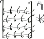 LYNK Professional® Home™ Over The Door Hooks - 36 Hook Over The Door Hanger - Over Door Coat Rack - Hanging Towels or Clothes