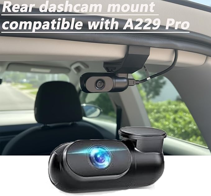 Cold-Resistant Rear Dash Cam Mount for Tundra Double Cab/Trucks, Universal Fit for Wolfbox A229, No-Drill Installation, Extreme Temp ABS