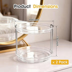 2 Pack Medicine Cabinet Organizer, Rotary Turntable Organizer for Medicine and Vitamin Bottles, Under Sink Organizer for Medi