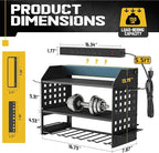 SPACECARE Power Tool Organizer with Charging Station 6 Outlets, 3-Layer Heavy Duty Wall Mount Drill Storage Rack, Cordless To