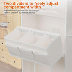 OneDream 5-Tier Over the Door Organizer with Removable Storage Caddy, Baby Clothes Organizer for Nursery, Hanging Behind Door