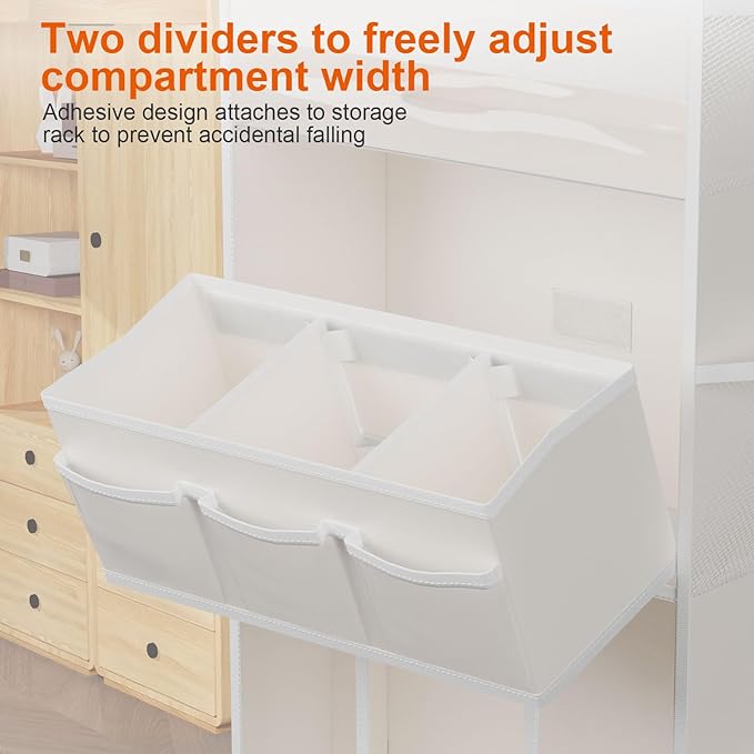 OneDream 5-Tier Over the Door Organizer with Removable Storage Caddy, Baby Clothes Organizer for Nursery, Hanging Behind Door